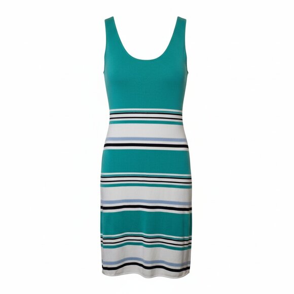 Tommy Bahama Dresses & Skirts - Tommy Bahama Teal/White Striped Summer Dress Size Medium